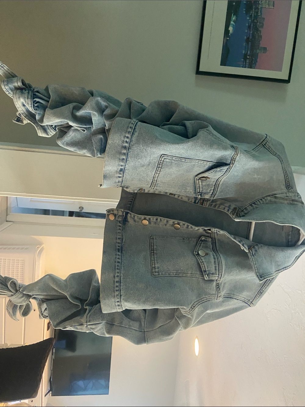 Light Blue Women's Boyfriend Jeans Jacket - Unbranded